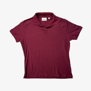 Burgundy cotton polo tee shirt - size medium from outer banks